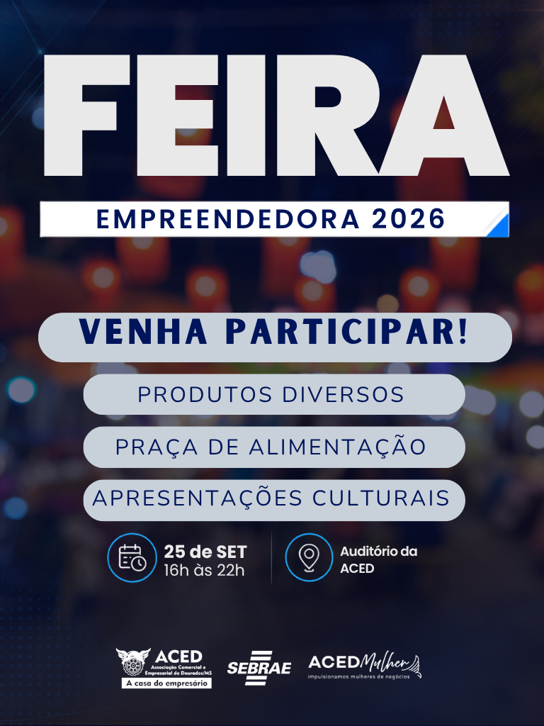 Feira Empreendedora da ACED reúne negócios, gastronomia e cultura em Dourados