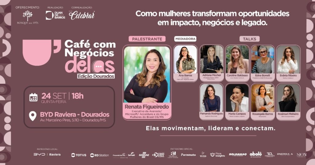 Café com Negócios Delas reúne executivas e empreendedoras em Dourados