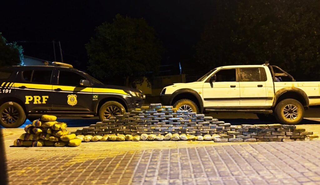 Motorista é preso com 181 kg de cocaína e skunk em caminhonete na BR-419