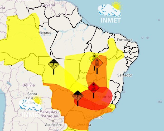 Inmet mantém alerta de tempestade em Dourados até domingo
